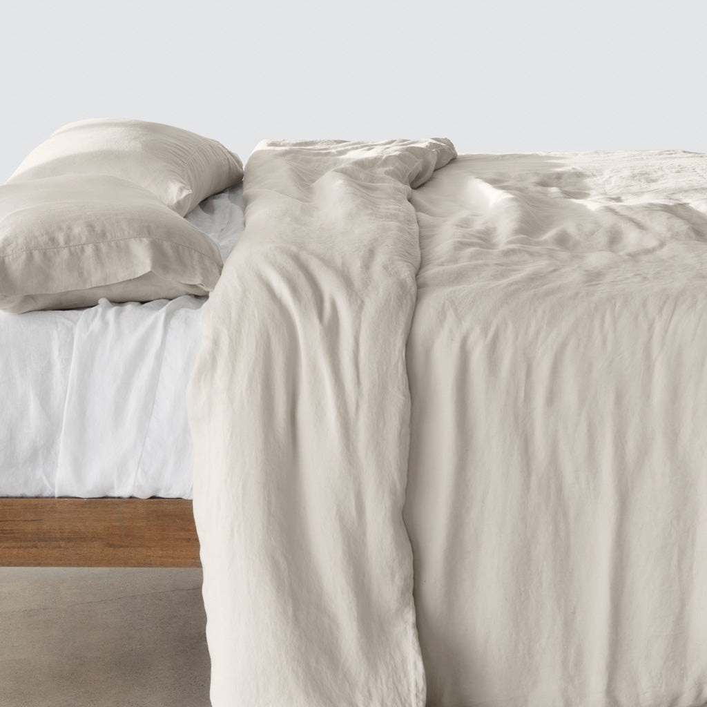 The Citizenry Stonewashed Linen Duvet Cover | King/Cal King | Duvet Only | Solid Sand - Image 0