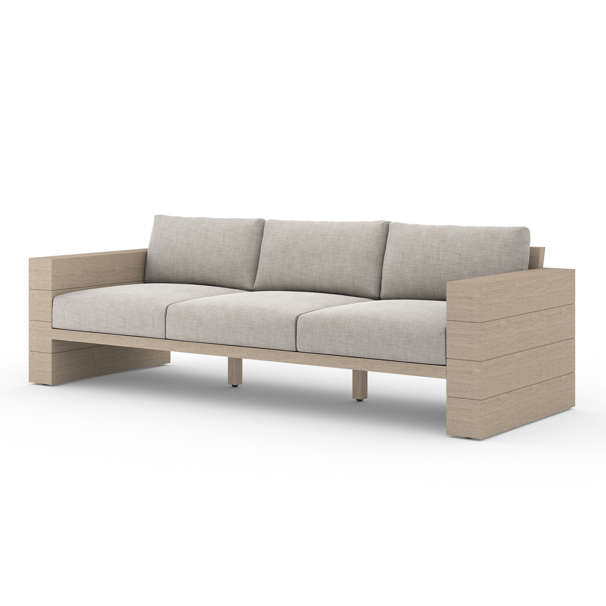 Leroy Outdoor Sofa-96"-Brown/Stone Grey - Image 0