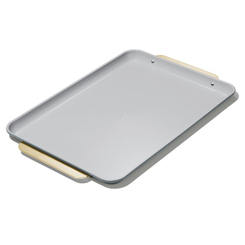 Caraway ® Graphite Ceramic Non-Stick 2-Piece Baking Sheet Duo with Gold Hardware - Image 10