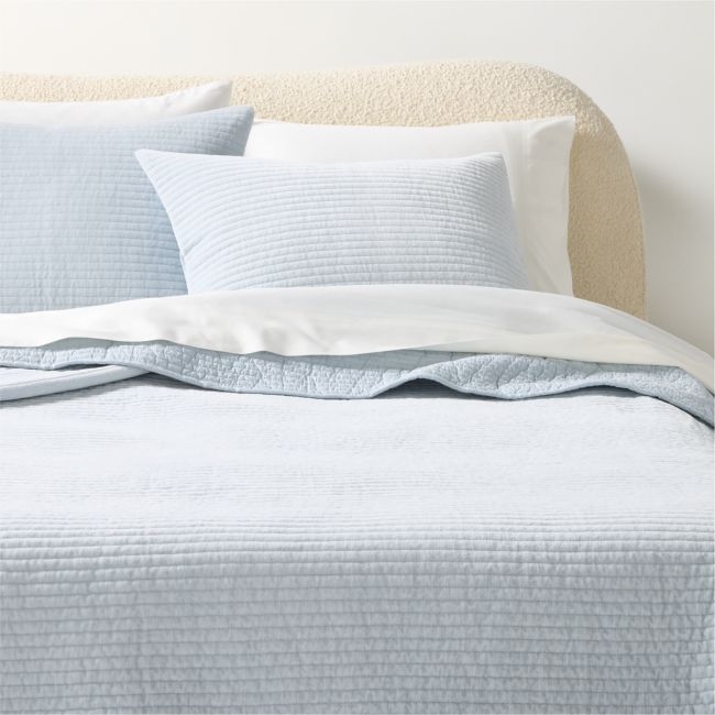 Shadow Iced Blue Velvet King Quilt - Image 0