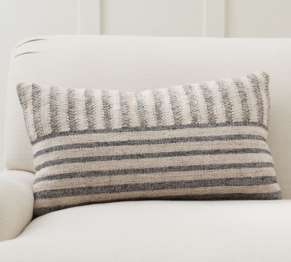 Liam Eco-Friendly Indoor/Outdoor Pillow, 16 x 26", Gray - Image 0