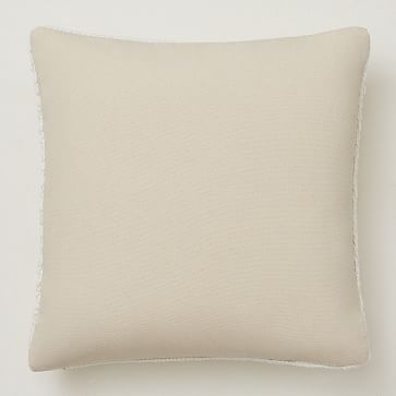 Crochet Linen Pillow Cover, 20"x20", Sand - Image 3