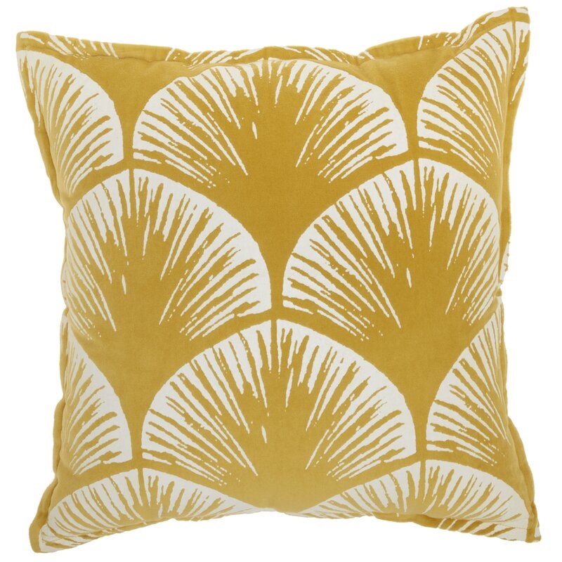 Solo Rugs Square Pillow Cover & Insert Color: Yellow - Image 0