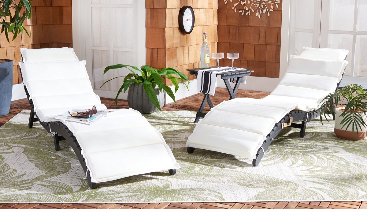 Pacifica 3 Piece Lounge Set - Black/Beige - Safavieh - Image 0