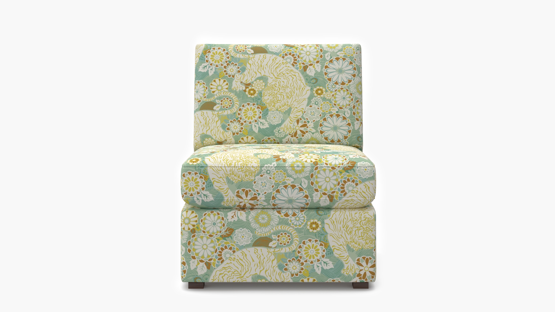 Grande Slipper Chair, Pistachio Siberian Tiger - Image 0