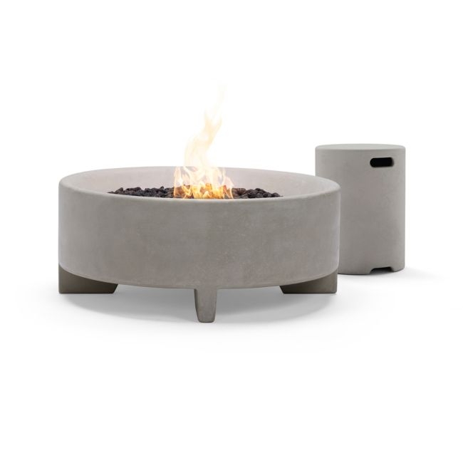 Neighbor ™ Rook Round Stone Propane Fire Table - Image 0