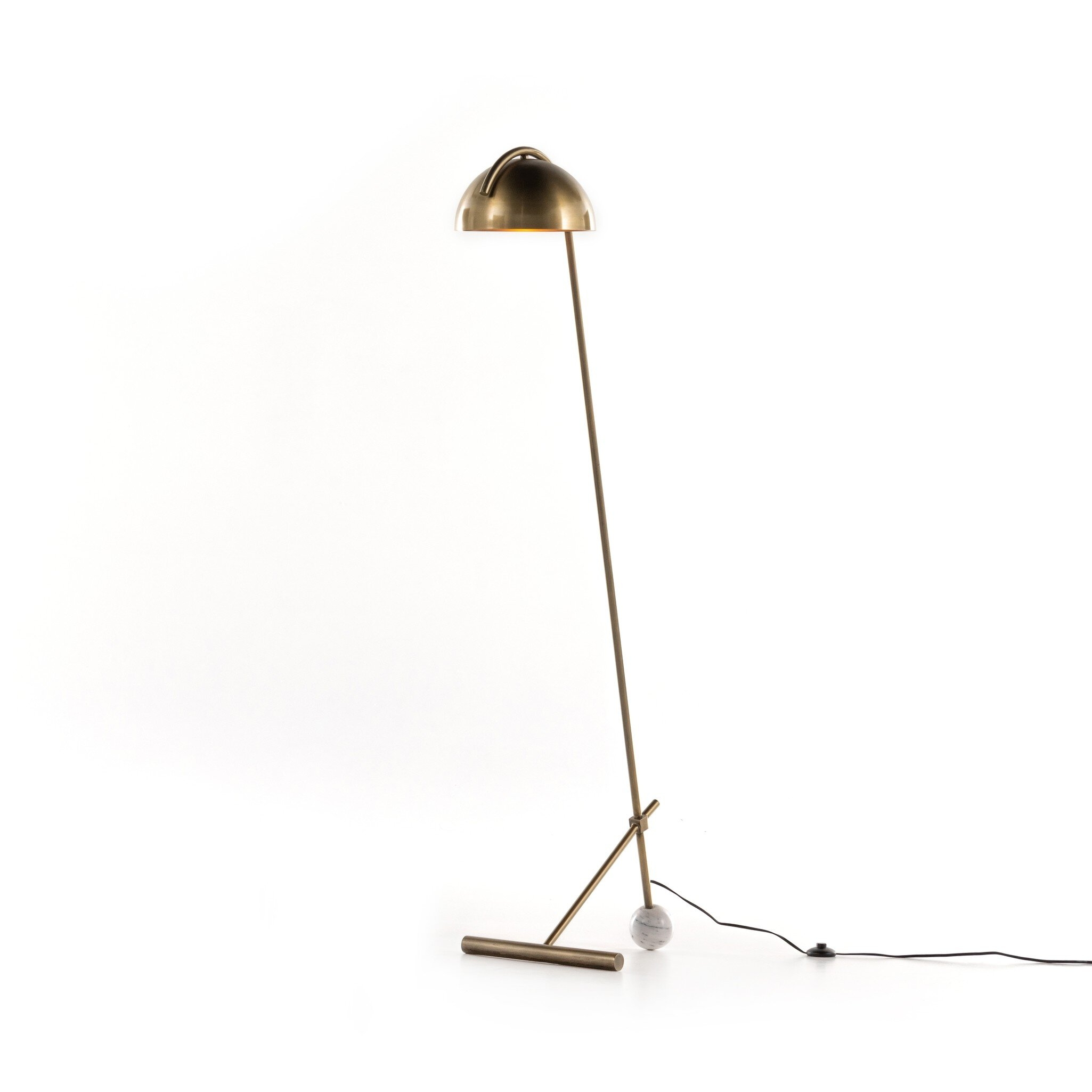 Becker Floor Lamp - Charcoal and White Marble - Image 10