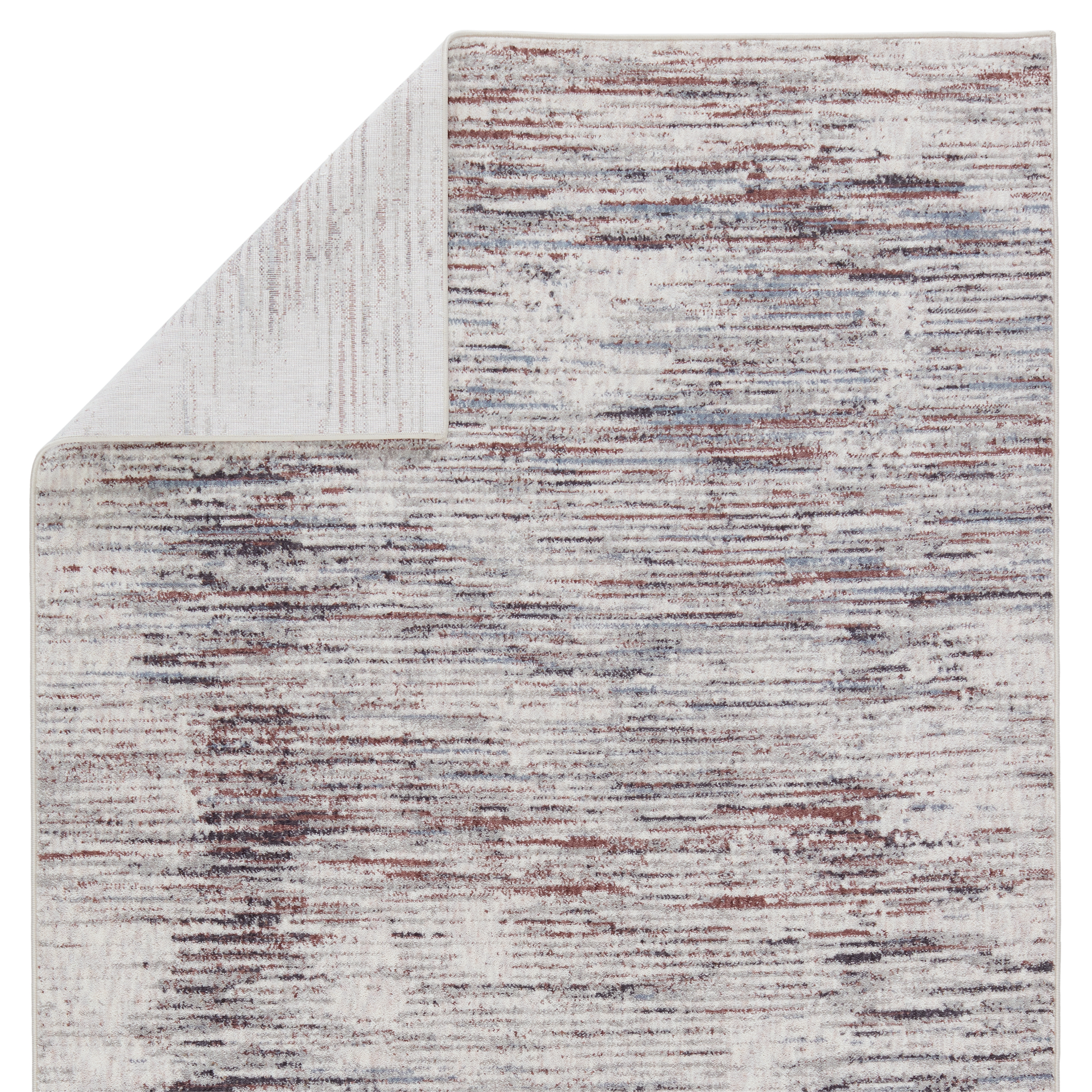 Vibe by Wystan Abstract Gray/ Burgundy Area Rug (9'X12') - Image 2