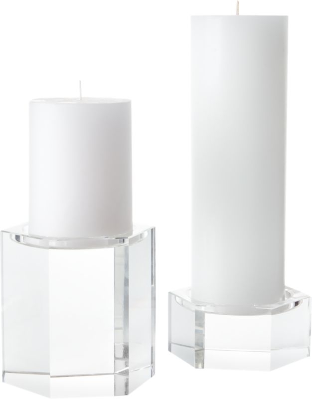 Hex Large Crystal Pillar Candle Holder - Image 7