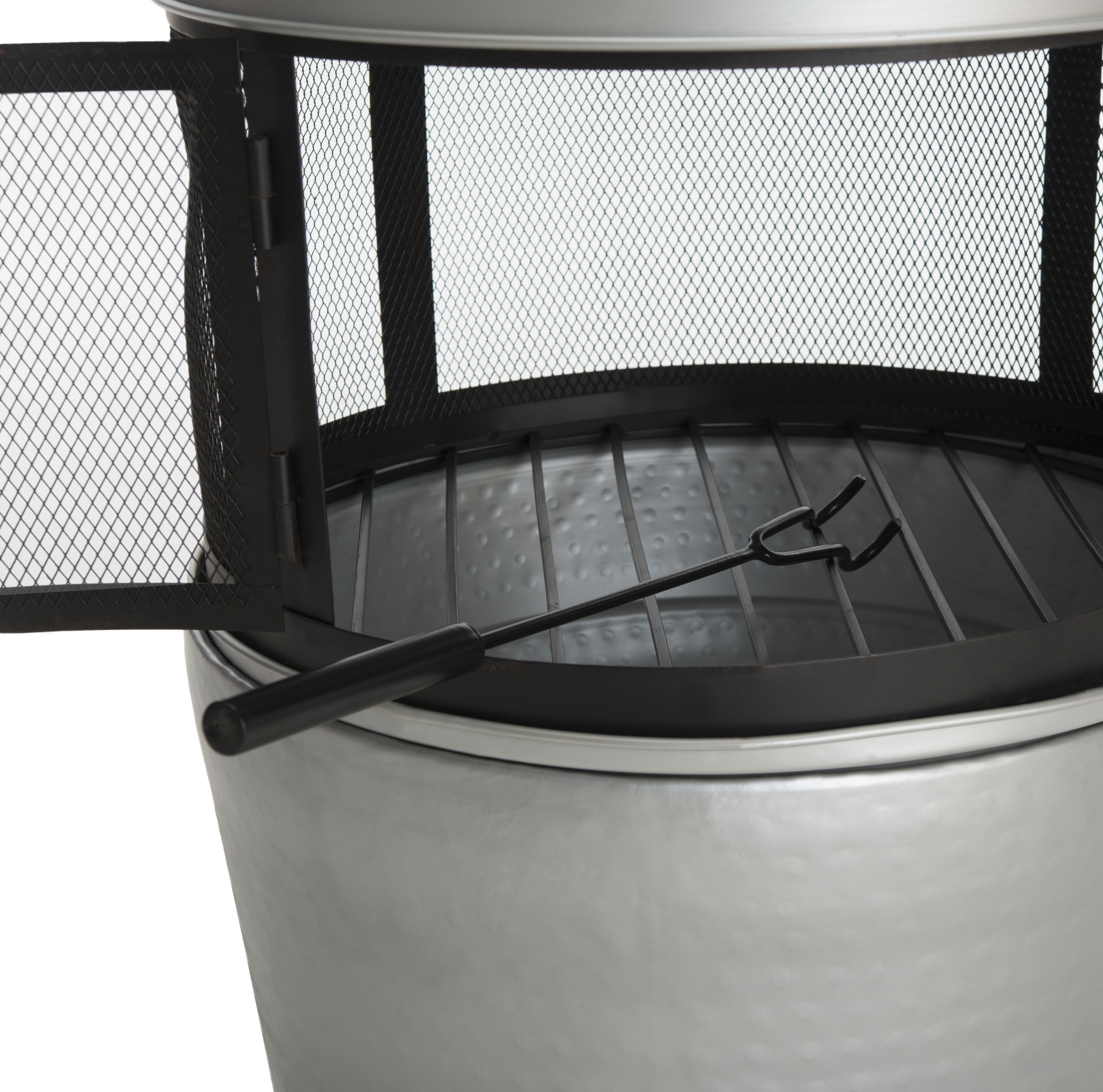 Cartagena Chiminea - Silver/Black - Safavieh - Image 3