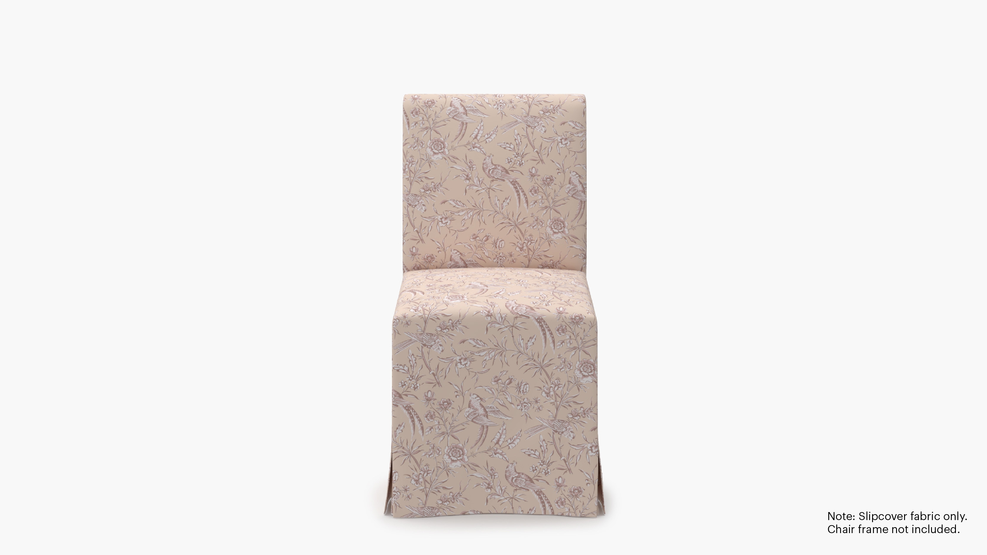 Slipcovered Signature Dining Chair - Cover Only, Blush Aviary - Image 0