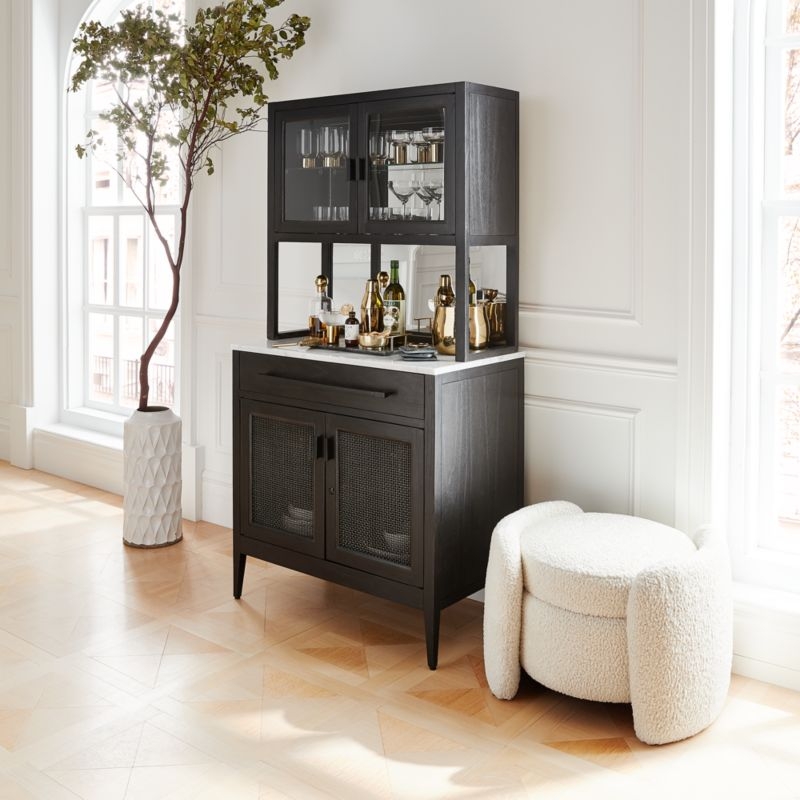Enzo Bar Cabinet with Hutch - Image 2
