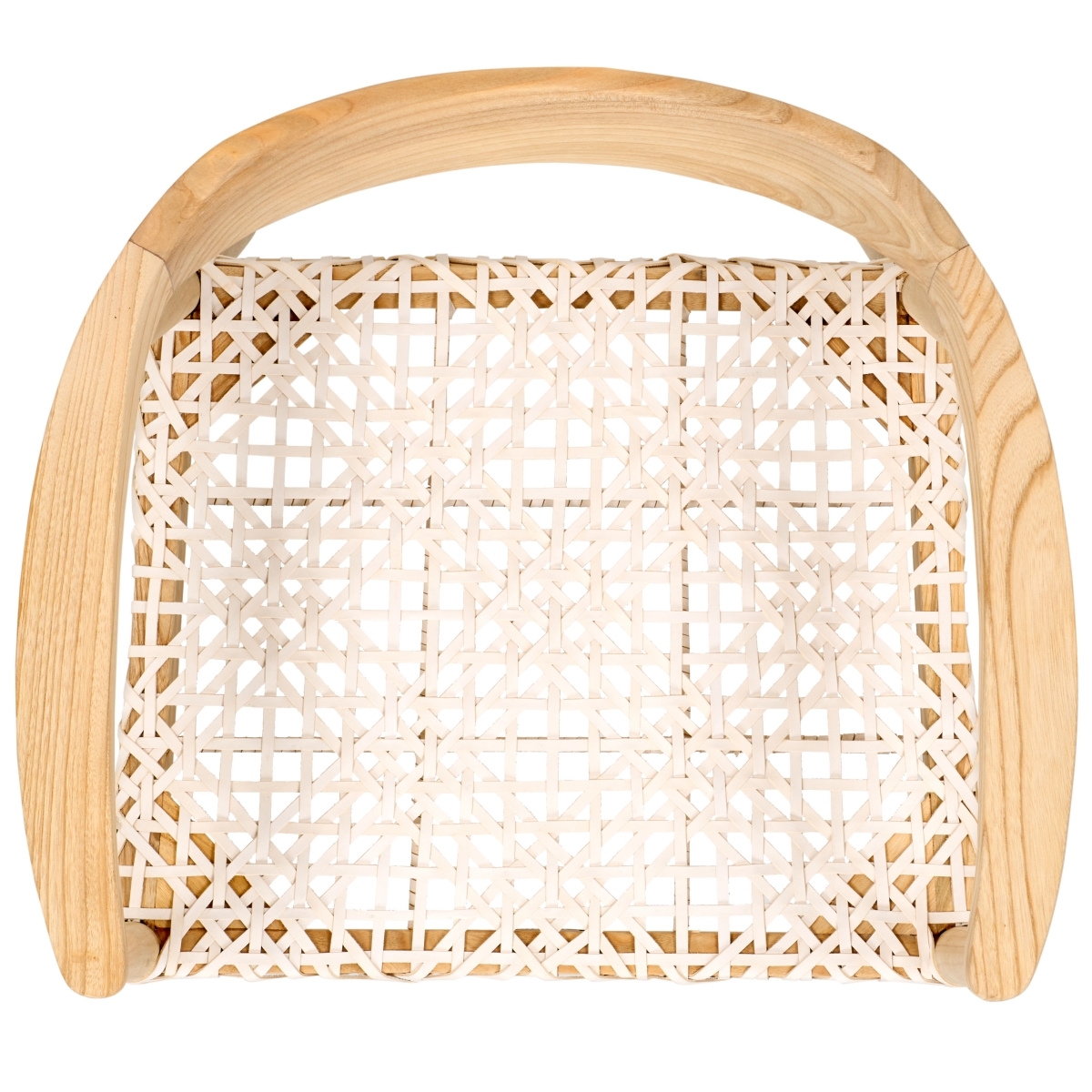 Munro Lther Woven Accent Chair - Natural / White - Safavieh - Image 5