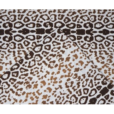 Schweitzer Kenya 180 Thread Count Animal Print 100% Cotton Flannel Sheet Set - Image 0