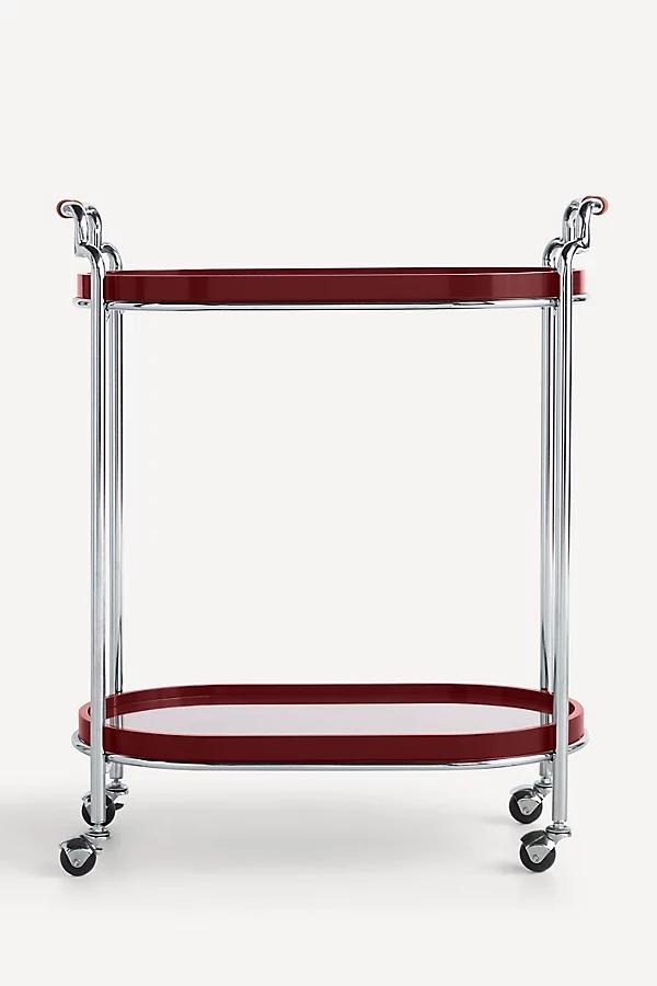 Lennon Lacquer Oval Bar Cart - Image 0