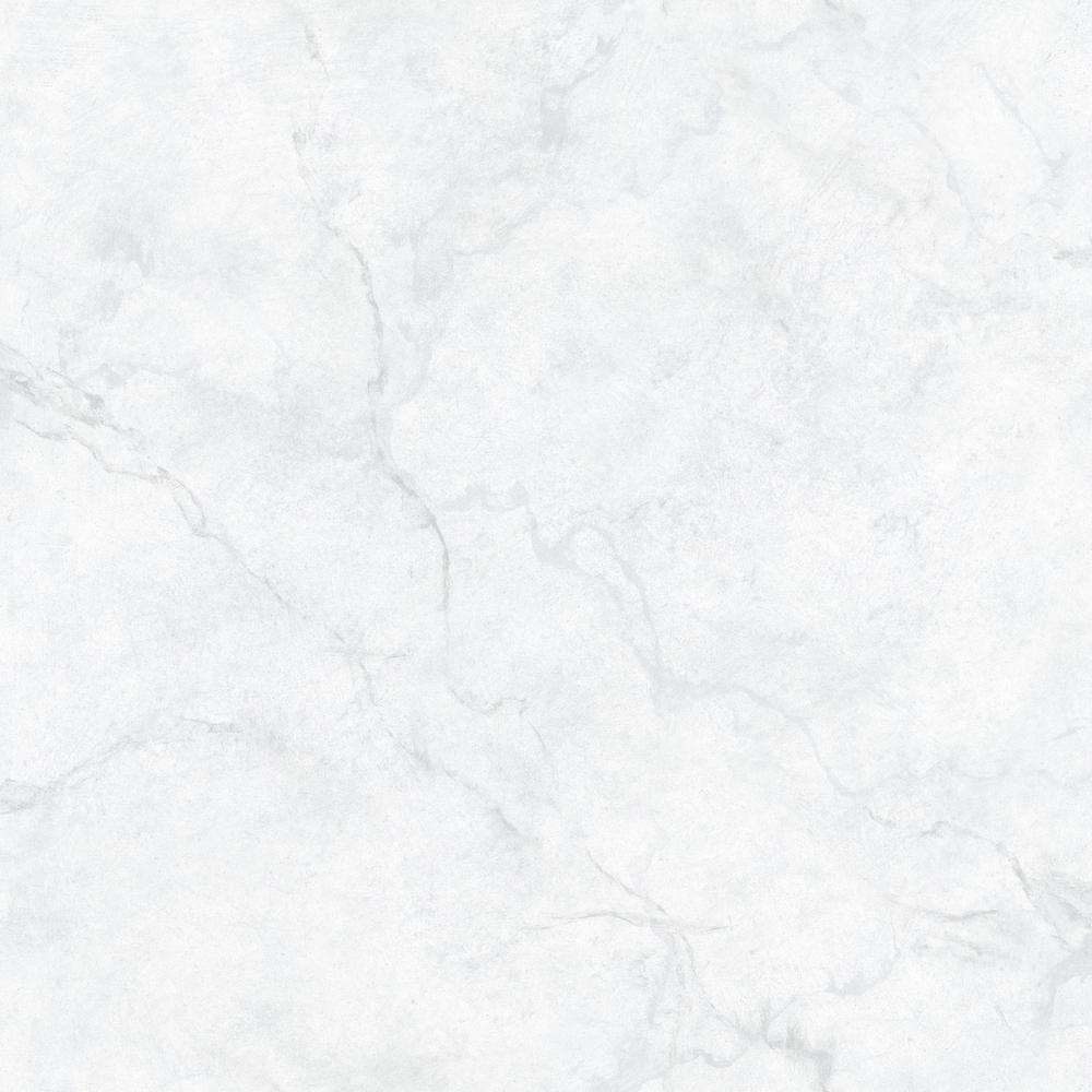 Carrara Marble Peel and Stick Wallpaper Sample, White - Image 0