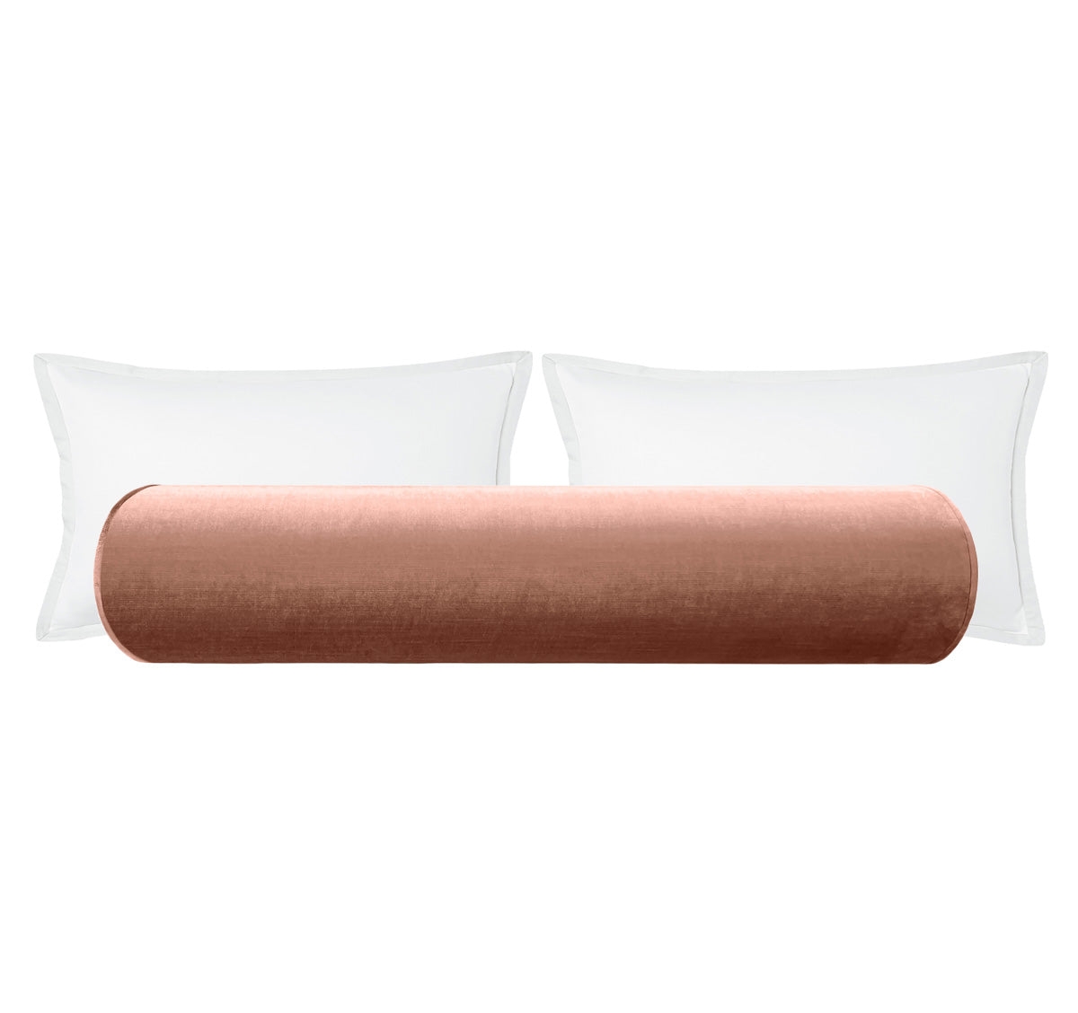 THE BOLSTER :: FAUX SILK VELVET // ROSE GOLD - QUEEN // 9" X 36" - Image 0