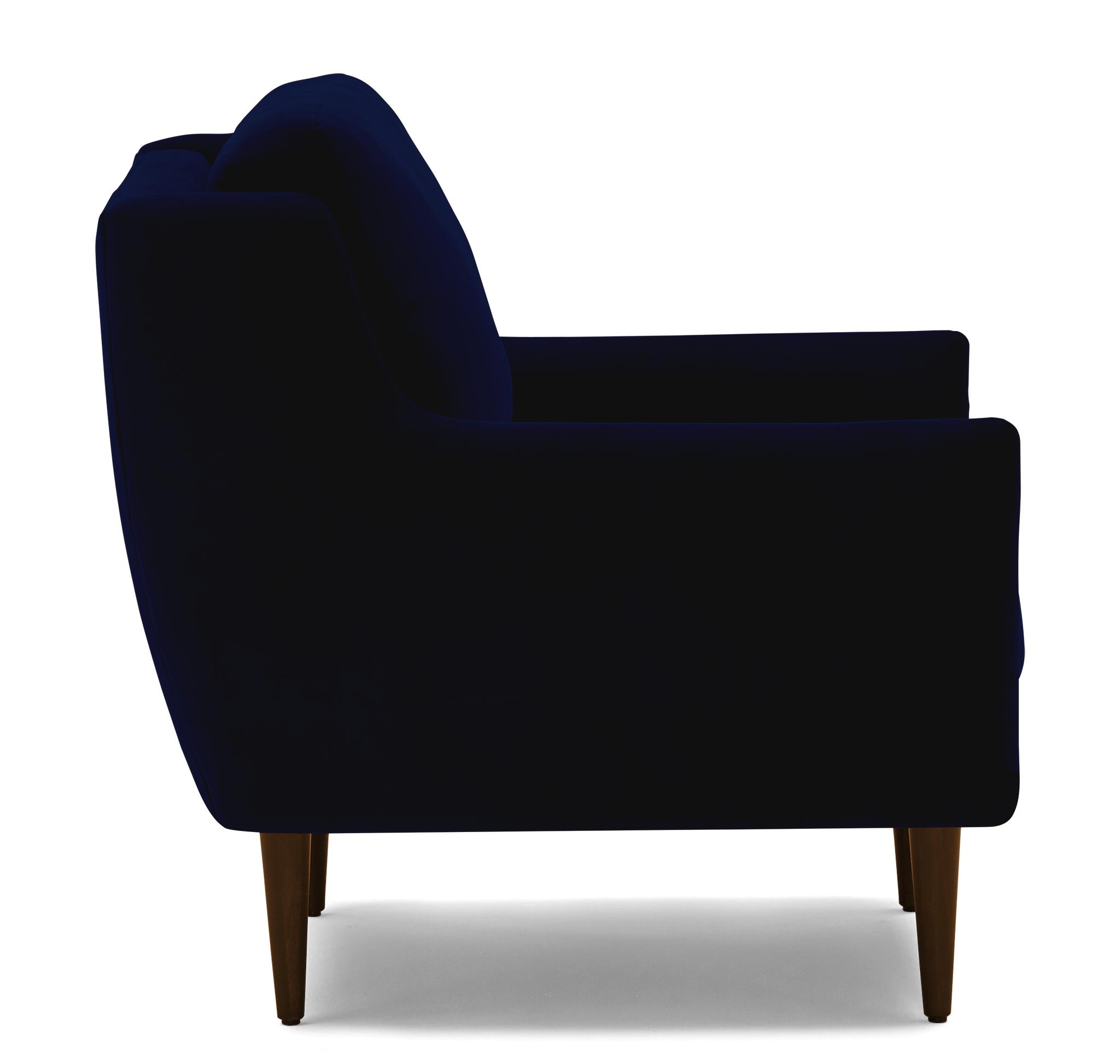 Blue Bell Mid Century Modern Chair - Royale Cobalt - Mocha - Image 2
