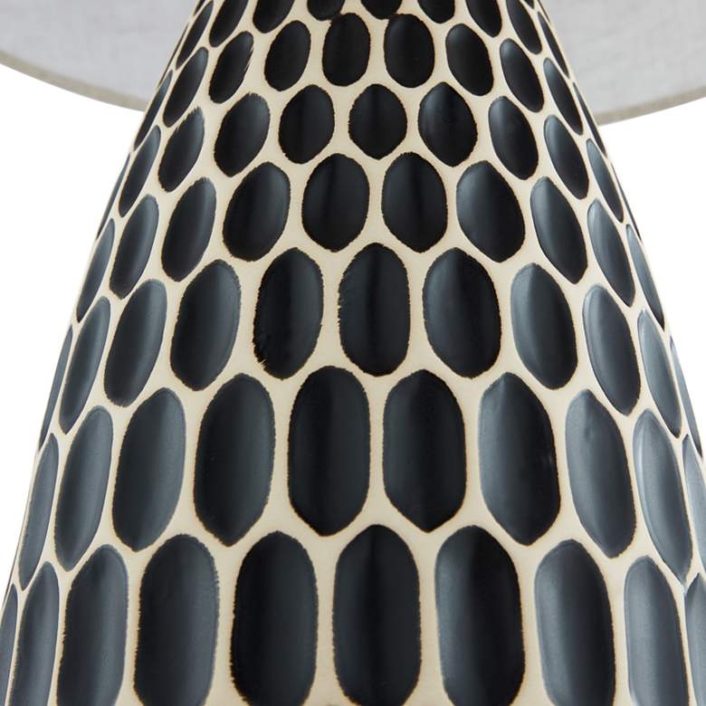 Lite Source Rupali Ceramic Table Lamp, Black - Image 3