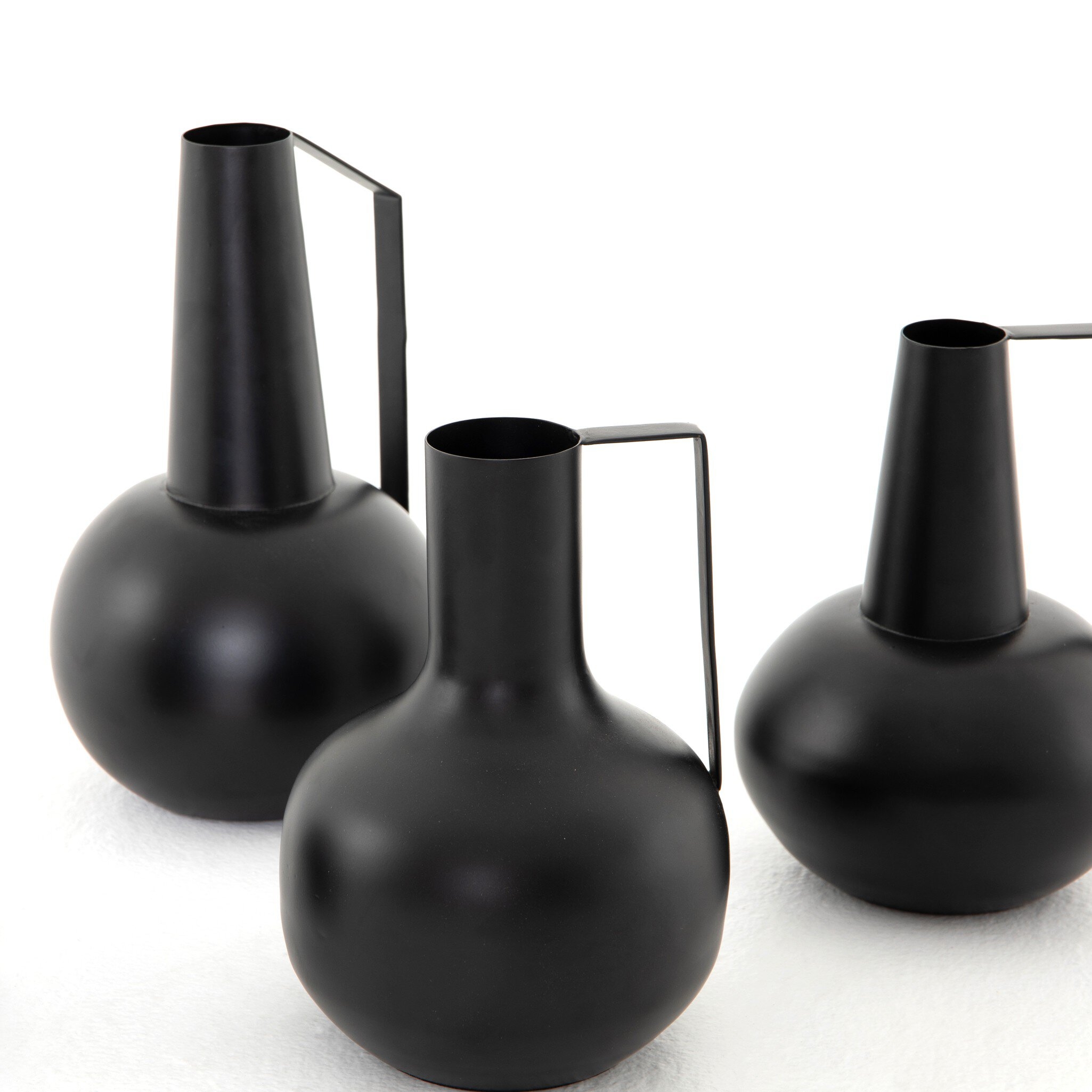 Aleta Vases, Set Of 4 - Iron Matte Black - Image 4