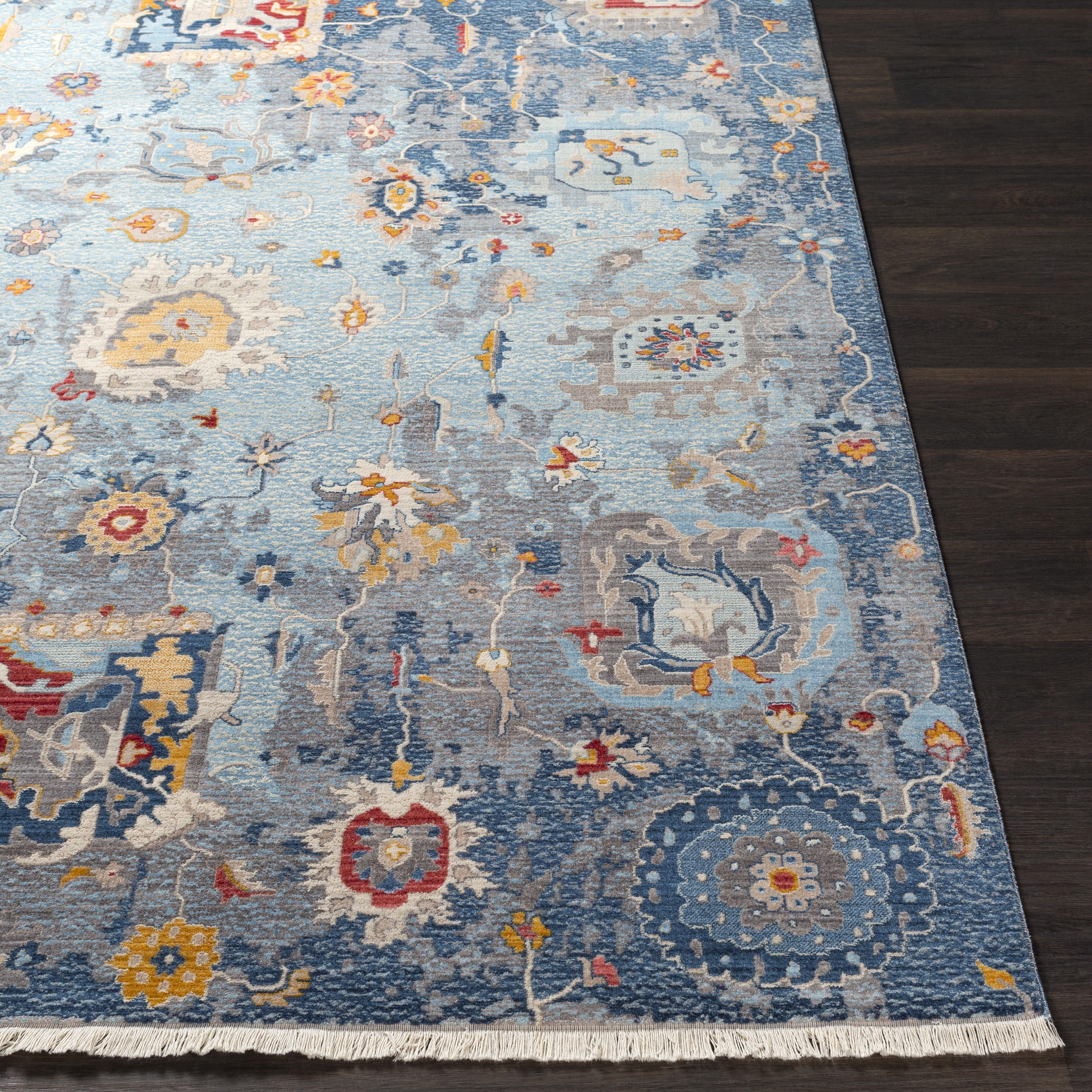Ephesians Blue Indoor 9' x 12'10" Machine Woven Rug - Image 2