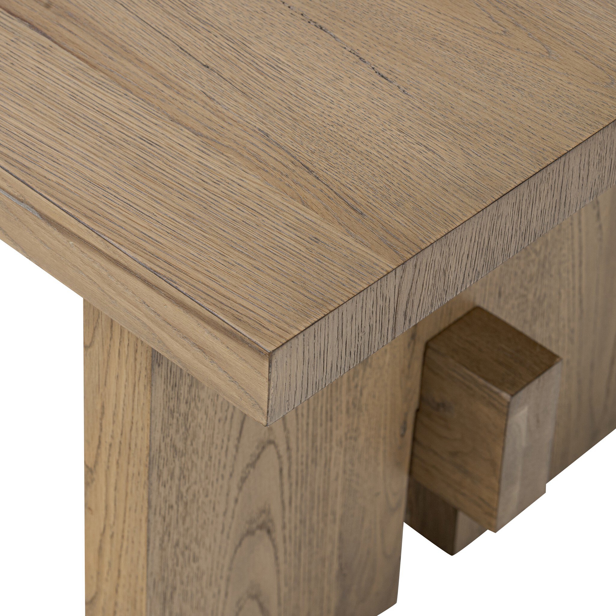 Isaac End Table - Rubbed Light Oak Veneer - Image 1