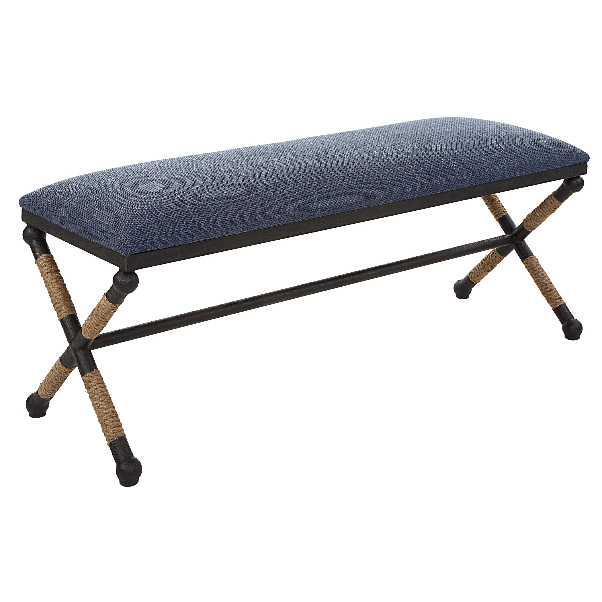 Firth Rustic Navy Bench - Image 4