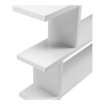 Modern Staggered Shelf, Small, Walnut - Image 3