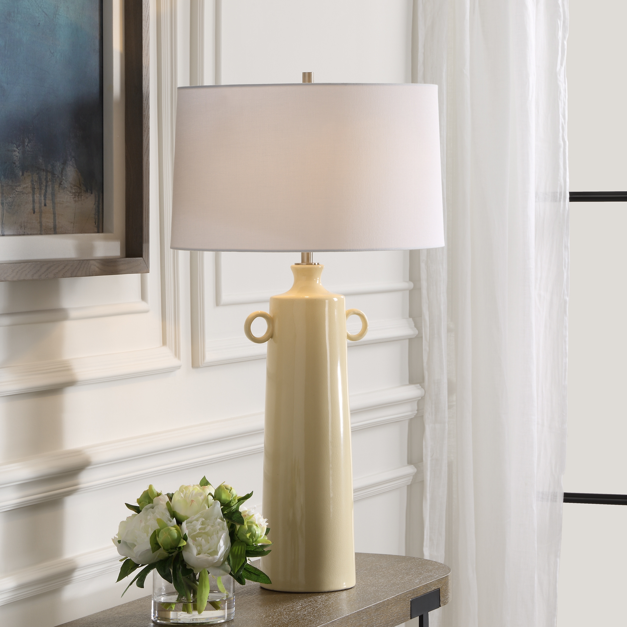 Florero Pale Yellow Table Lamp - Image 1