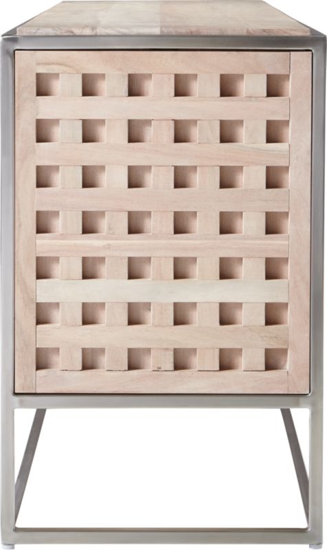 Cut Out Wood and Metal Credenza - Image 5