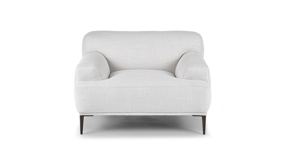 Abisko Quartz White Lounge Chair - Image 1