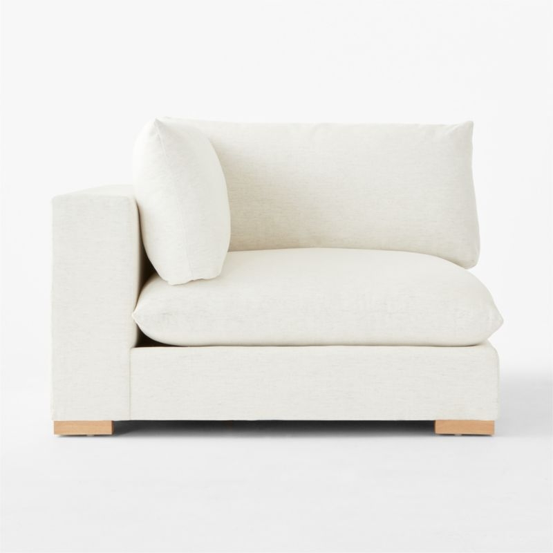 Deseo White Performance Fabric Deep Depth Corner Chair - Image 3