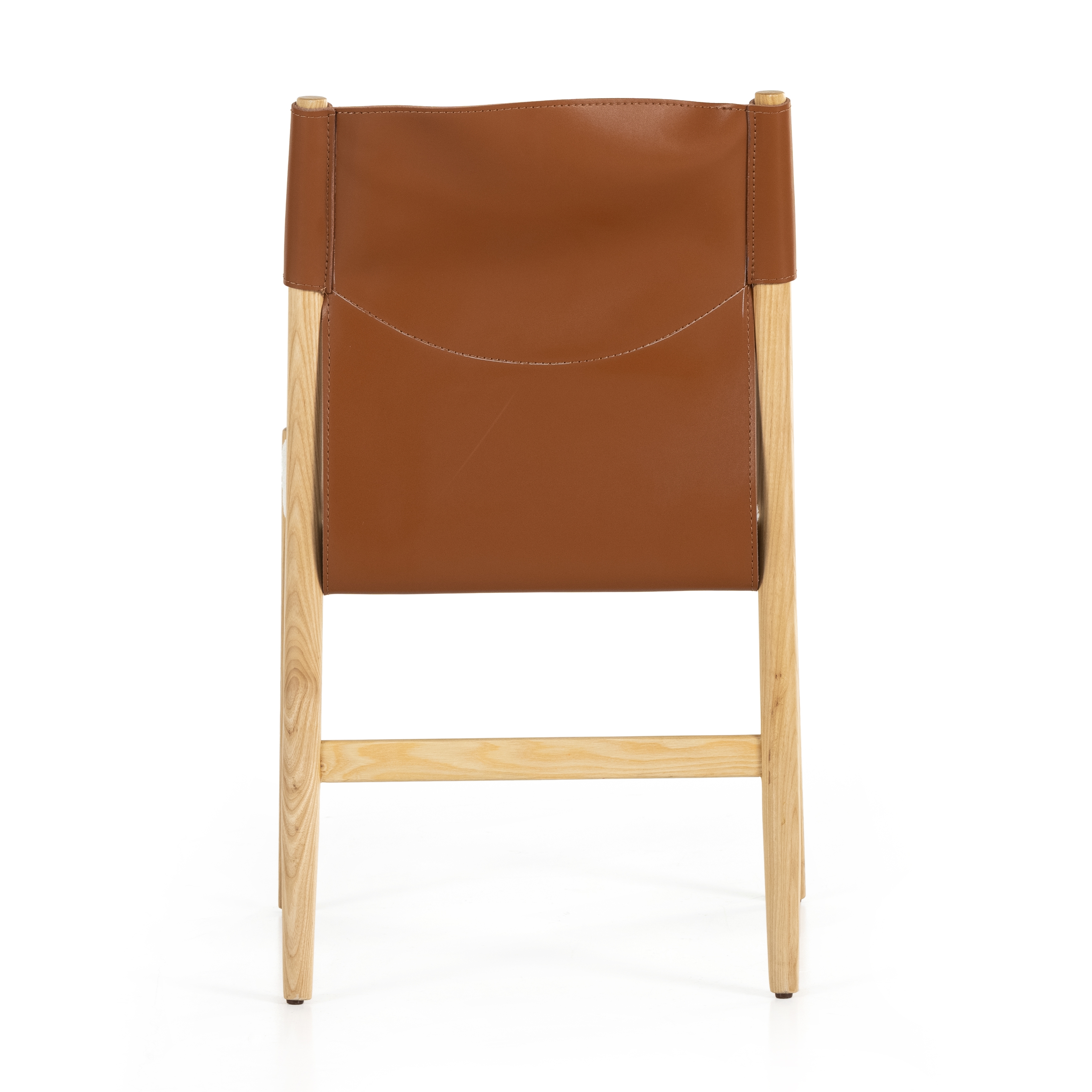 Lulu Armless Dining Chair-Saddle Leather - Image 5