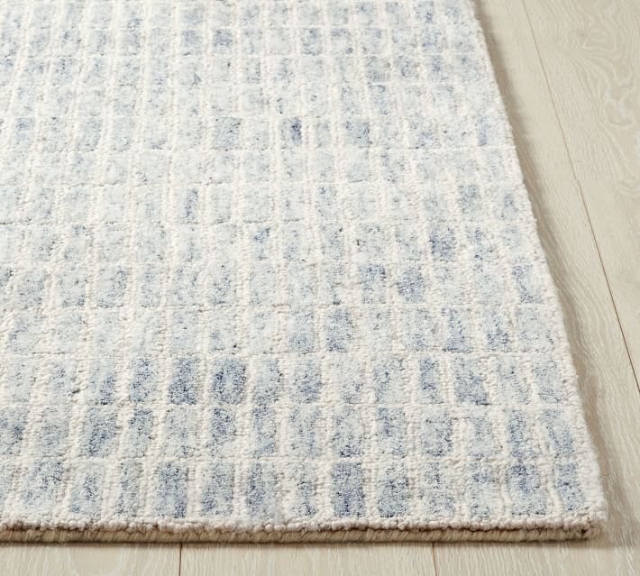 Capitola Handtufted Wool Rug, Blue, 8' x 10' - Image 1