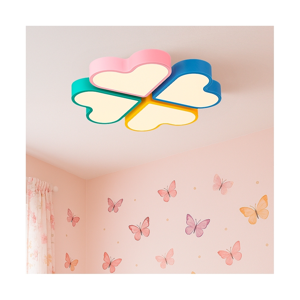 Macaron Heart 20 3/4" Wide Pastel Colors LED Ceiling Light - Image 0