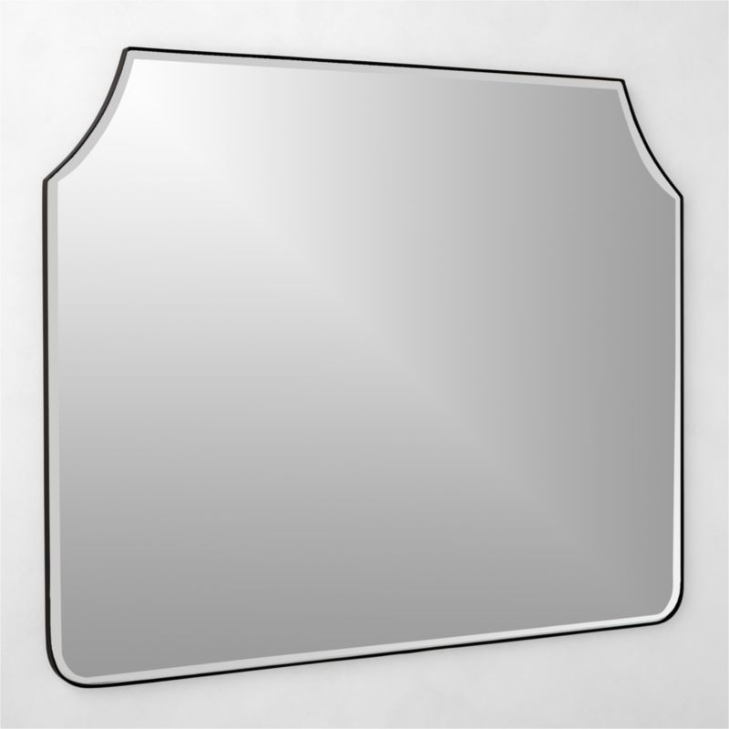 Kye Matte Black Mantel Mirror 46"x37" - Image 0