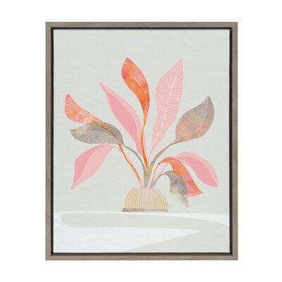'DV 19 63 House Jungle Plant 1' by Dominique Vari - Floater Frame Painting Print on Canvas - Image 0