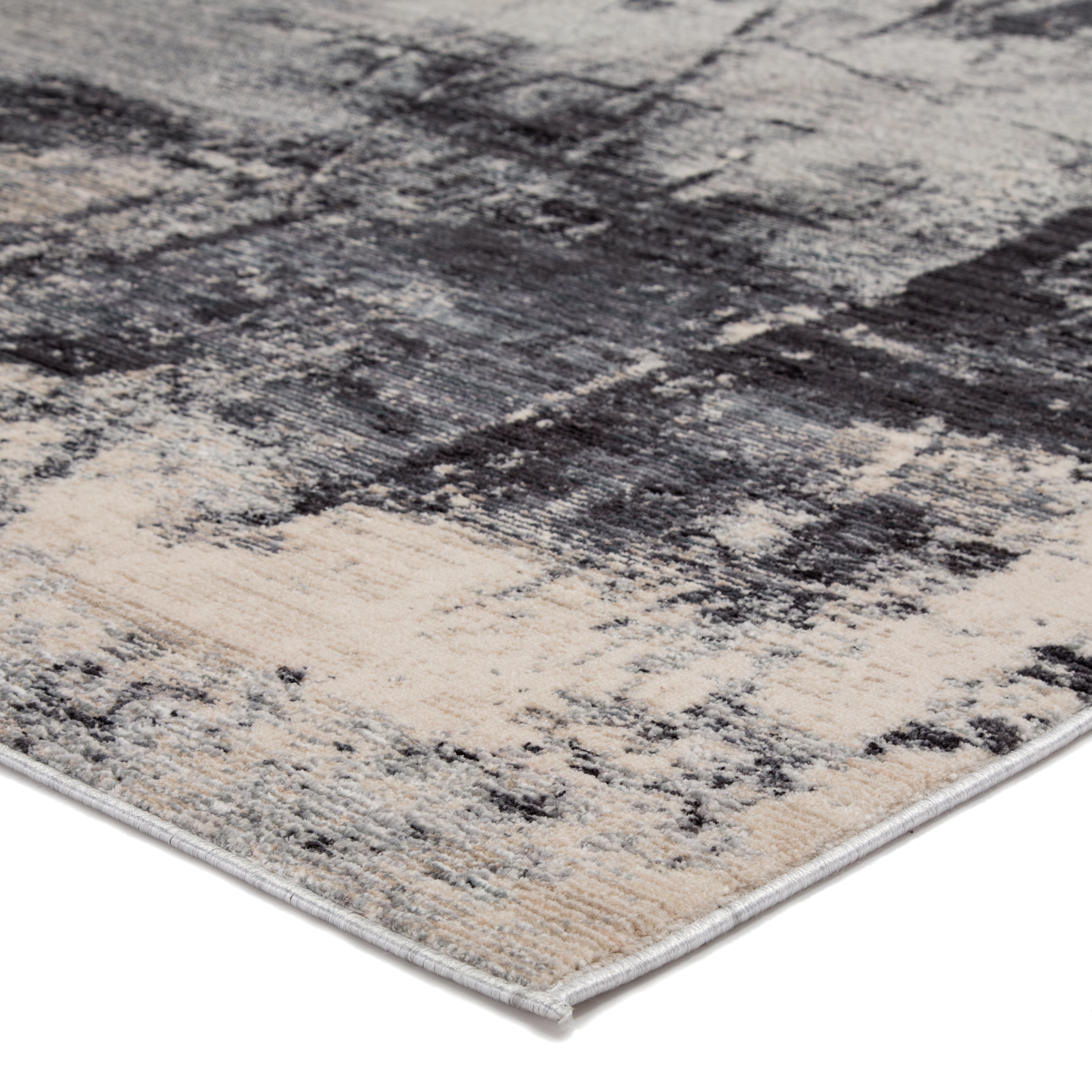 Patton Abstract Ivory/ Gray Runner Rug (2'6"X8') - Image 1