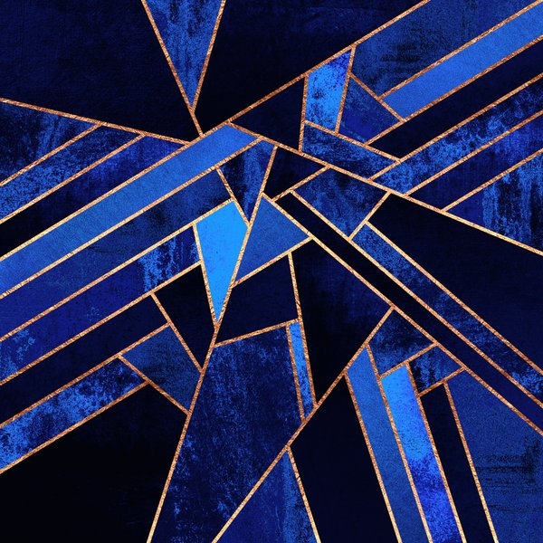 Blue Night Framed Art Print by Elisabeth Fredriksson - Conservation Walnut - X-Small 10" x 10"-12x12 - Image 1