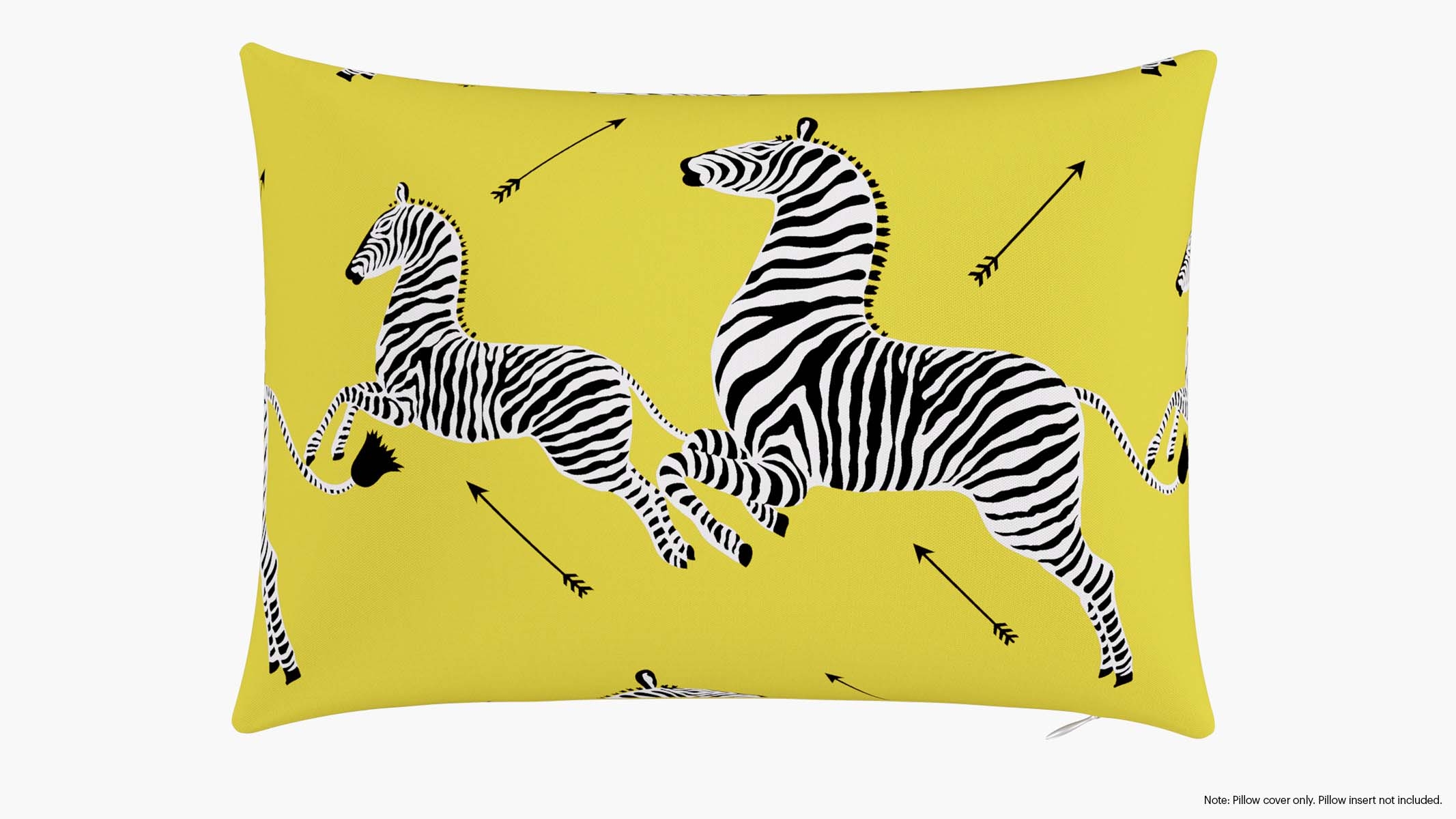 Throw Pillow Cover 14" x 20", Yellow Zebra, 14" x 20" - Image 0