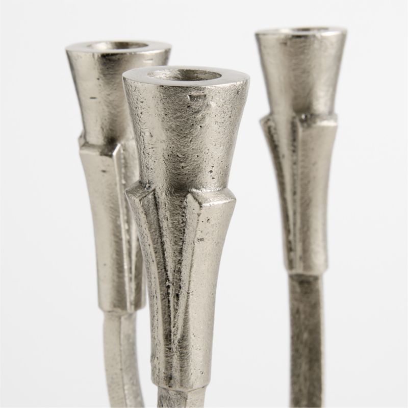 Peutre Antique Pewter Aluminum Taper Candelabra by Jeremiah Brent - Image 3