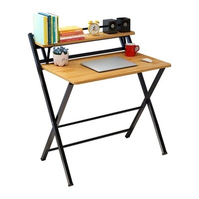 Folding Study Desk For Small Space Home Office Desk Laptop Writing Table - Image 0