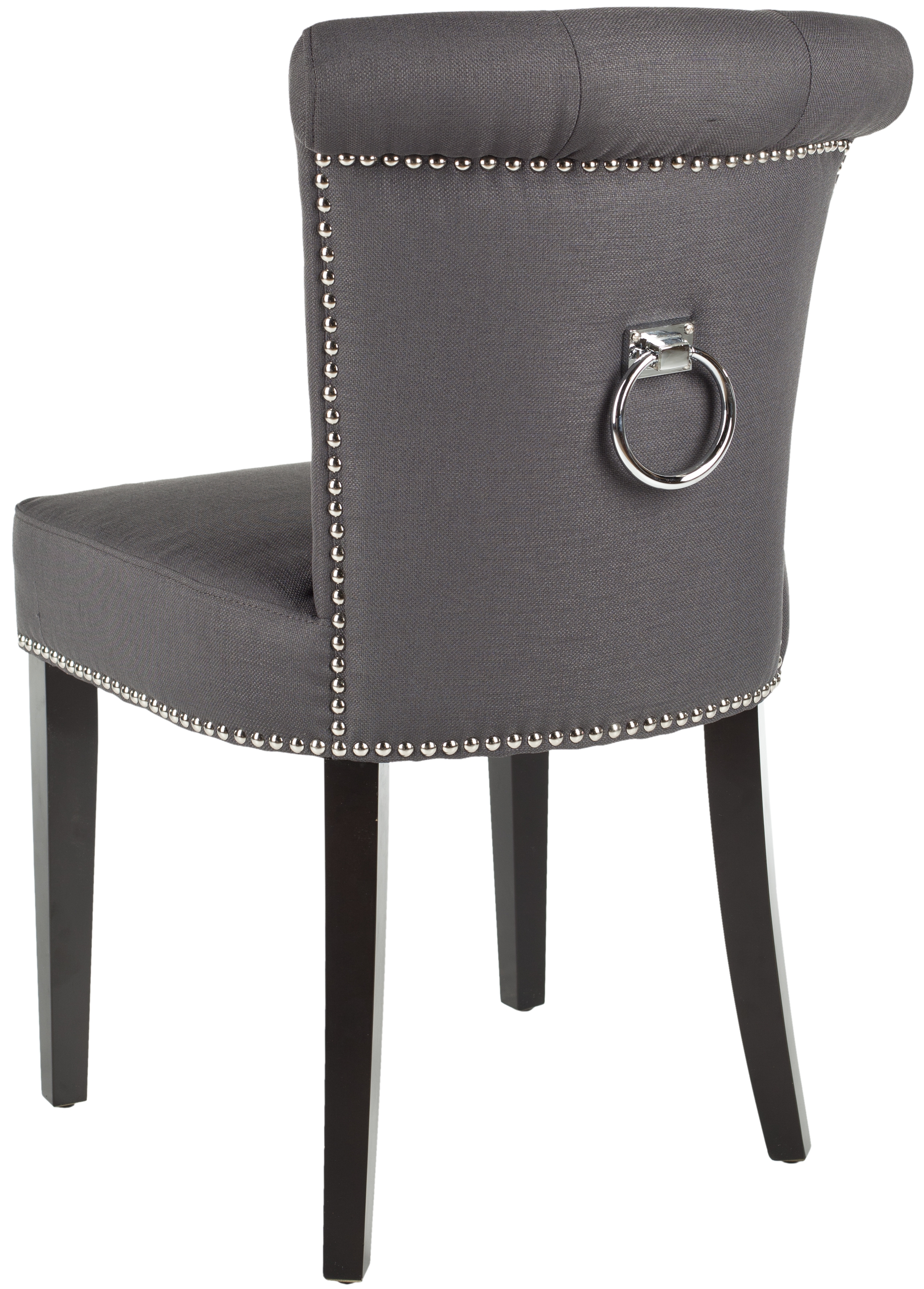 Sinclair 21''H Ring Chair (Set Of 2) - Silver Nail Heads - Charcoal/Espresso - Arlo Home - Image 0