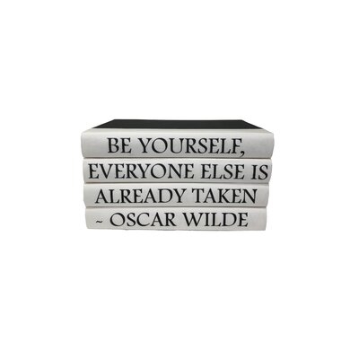 4 Piece Be Yourself Quote Decorative Book Set - Image 0