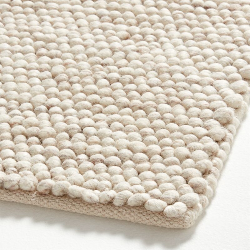 Orly Wool Blend Textured Ivory Area Rug 6'x9' - Image 2