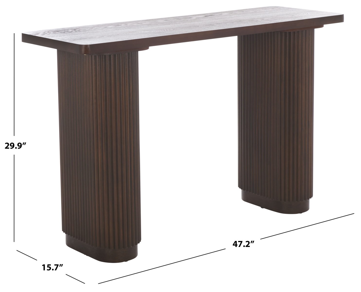 Berai Console Table - Dark Brown - Safavieh - Image 6