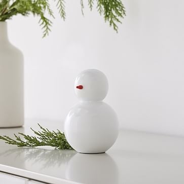 Lacquer Snowman Figurines, Small, White - Image 0