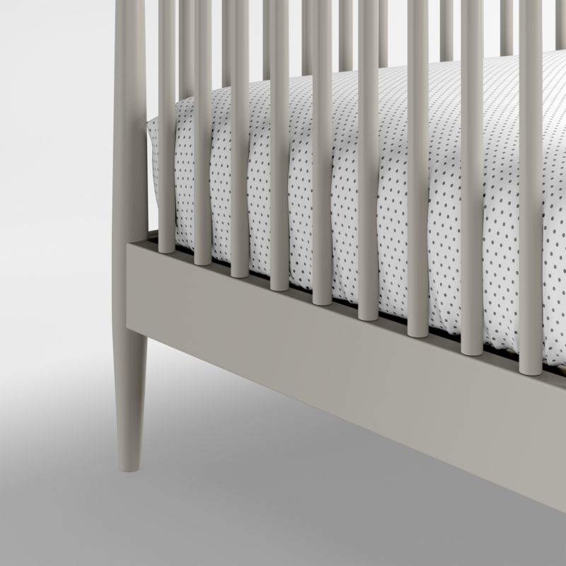Hampshire Cozy Grey Wood Convertible Baby Crib with Toddler Bed Rail - Image 4