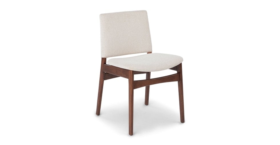 Nosh Chalk Gray Walnut Dining Chair - Image 0