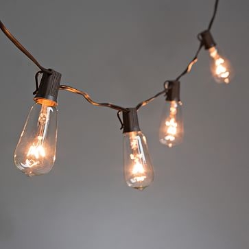 Edison Brown String Lights, Set of 2, Edison Bulb - Image 1